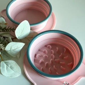 Opvouwbare reishondenschaal rose